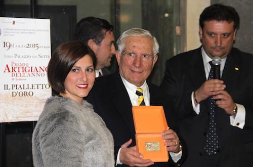 Eugenio Fumi receiving the Honorary Award